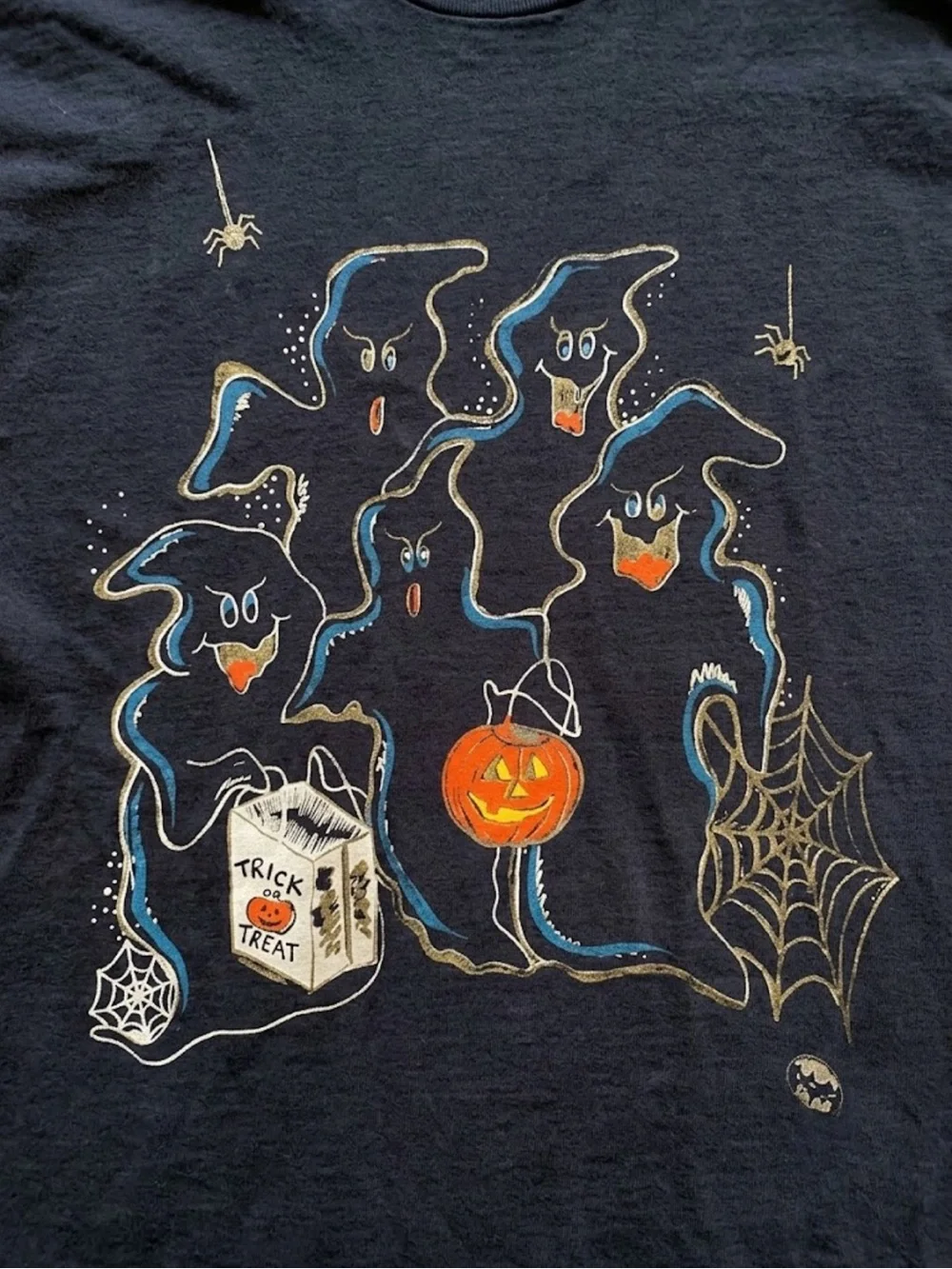 Gildan Black Halloween Ghosts Graphic Costume Tee
